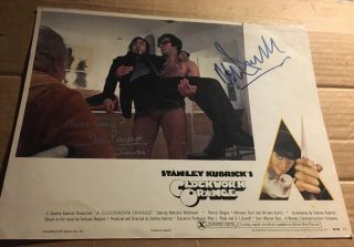 1972 A Clockwork Orange Lobby Card Signed By Mcdowell & Prowse - Kubrick