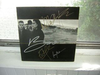 U2 Signed Lp Joshua Tree 1987 By 4 Musicians That Played On The Record