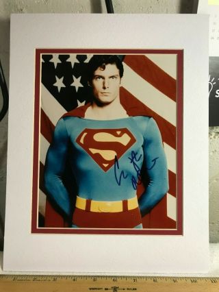 Superman " Christopher Reeve " 8 X 10 Wonderful Color Photo Hand Signed Autograph