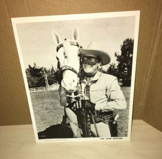 The Lone Ranger Promo Photo 1960’s 8x10 Tv Clayton Moore Studio Rare