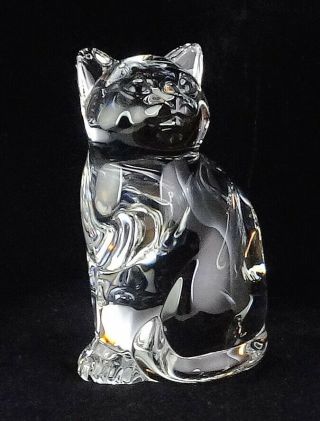 Steuben Glass Loving Cat Figurine