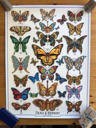 Dead & Company 2019 Vip Summer Tour Butterfly Poster.  Numbered And Signed.