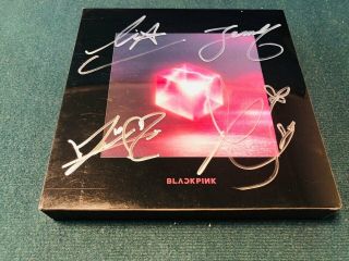 Blackpink [square Up]album Autograph All Member Signed Promo Album Kpop