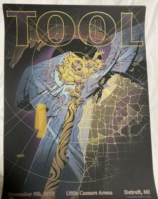 Tool Concert Tour Poster - Detroit 2019 11.  9.  19 Limited Edition