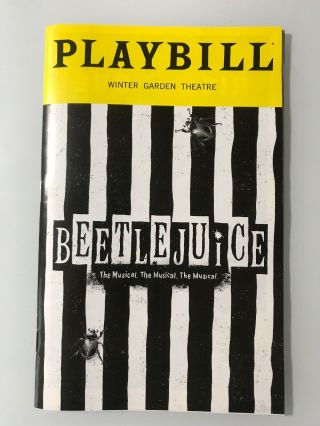 Beetlejuice Playbill July 2019 Broadway - Discounted -