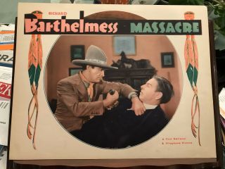 Massacre 1934 First National 11x14 " Western Lobby Card Richard Barthelmess