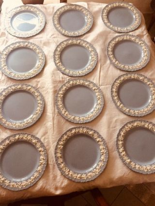 65 Piece Wedgwood Embossed Queensware Incomplete Service For 12.