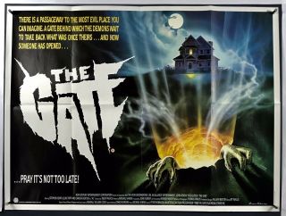 Gate Movie Poster (fine) British Quad 30x40 1986 Monster Horror Louis Tripp 015f