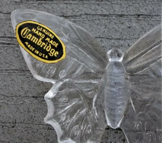 Extremely Rare Cambridge Novelty Glass Butterfly No.  3,  Ca.  1934 - 40,  Flawless 3