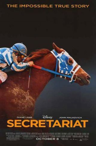 Secretariat - 2010 - D/s 27x40 Movie Poster - Style B - Diane Lane - Horse