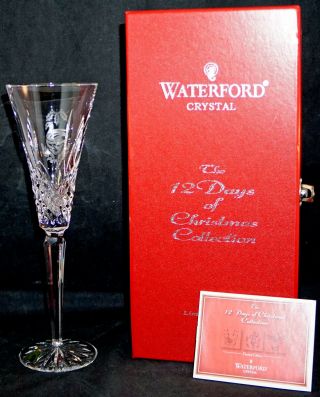 Waterford Crystal 12 Days Of Christmas Champagne Flute Seven Swans