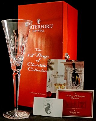 Waterford Crystal 12 Days Of Christmas Champagne Flute Eight Maids Milkin