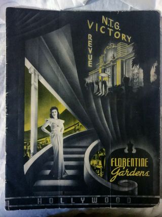 1943 Florentine Gardens N.  T.  G.  Victory Revue Souvenir Program Yvonne De Carlo