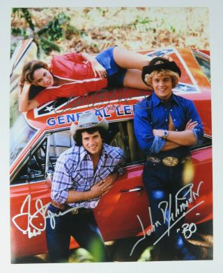 The Dukes Of Hazzard Signed Autograph 11x14 Photo By 3 Catherine Bach,  Bo,  Luke