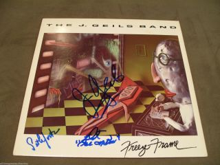 The J.  Geils Band Signed Authentic Freeze Frame Record Album Lp B W/coa Proof X3