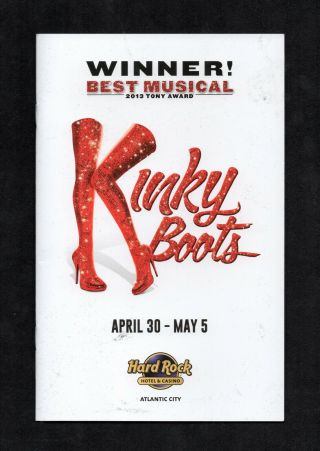 Kinky Boots 2019 Tour Program Atlantic City Nj