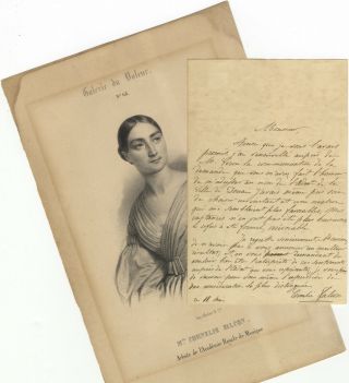 Cornélie Falcon / Autograph Letter Signed In Full To An Unidentified Male