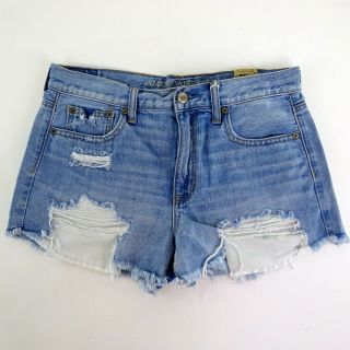 Miranda Lambert American Eagle Light Blue Denim Cut Off Jean Shorts Size 8