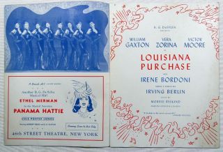 1941 IRVING BERLIN Play Program – Louisiana Purchase – Victor Moore,  Vera Zorina 3
