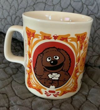 Vintage 1978 Muppet Show Rowlf Dog Coffee Mug Cup Kiln Craft England Henson Rare