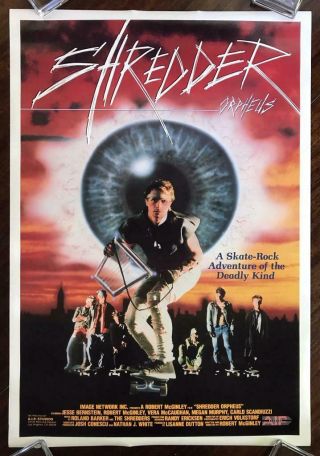 Shredder Orpheus B/w The Revenger 1990 Aip Home Video Skate Or Die Vhs Poster