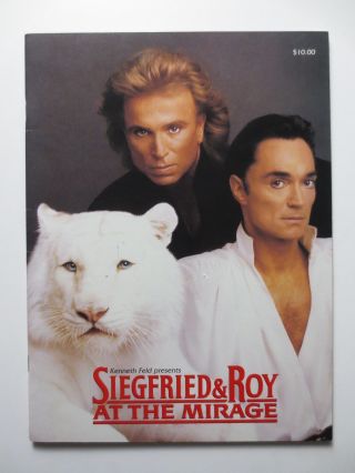 Vtg Siegfried And Roy Souvenir Program At The Mirage 1994 Las Vegas,  Nv (m1060)