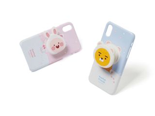 Kakao Friends Official Goods : Character Pompom Friends Phone Grip Case Cover
