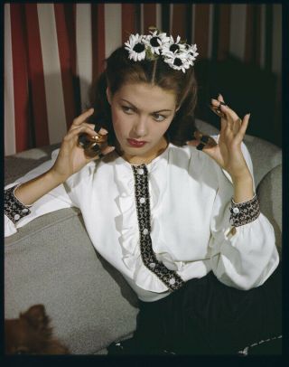 Yvonne De Carlo Stunning Quality Rich Color Vintage Photo Transparency