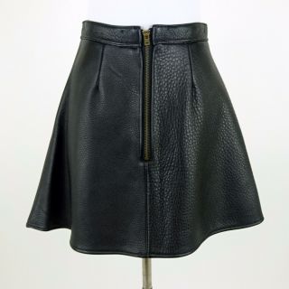 Miranda Lambert UNBRANDED Black Studded Leather A - Line Mini Skirt No Size 3