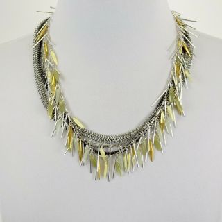 Miranda Lambert Stella & Dot Silver - Color Five Strand Embellished Necklace
