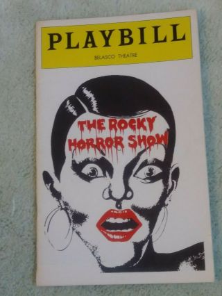 Playbill 1975 The Rocky Horror Show Belasco Theatre