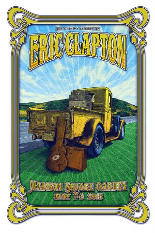 Eric Clapton 2015 Madison Square Garden Poster At Venue Limited Edition