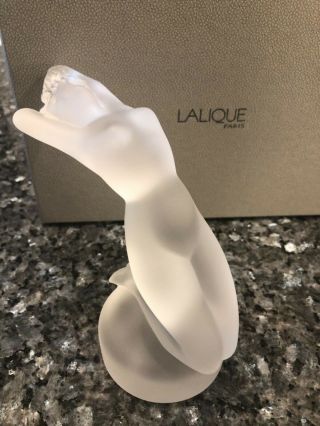 Lalique Crystal Figurine Signed Nude Lady