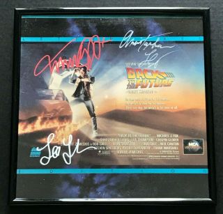 Back To The Future Laserdisc Signed By Michael J.  Fox,  Christopher Lloyd & More