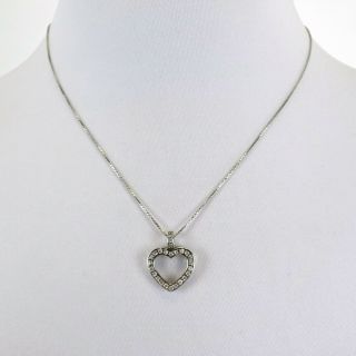 Miranda Lambert Unbranded Silver - Color Crystal Like Heart Necklace