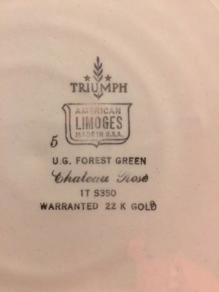 Triumph Chateau Rose Forest Green 22 K Gold China