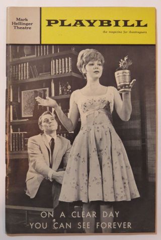 On A Clear Day You Can See Forever Playbill Mark Hellinger Theatre 1965 Ny