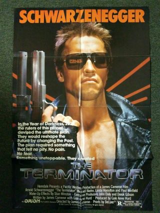 The Terminator 1984 1 Sheet Movie Poster 27 " X40 " Schwarzenegger
