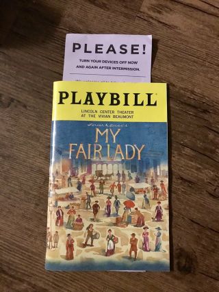 My Fair Lady Broadway Playbill (february 2019)