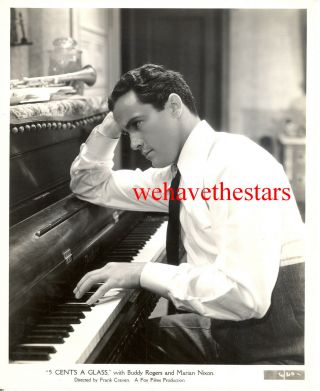 Vintage Charles Buddy Rogers Quite Handsome At Piano 