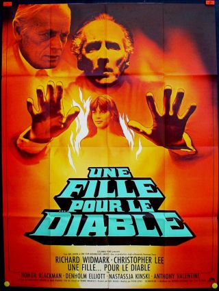 To The Devil A Daughter Christopher Lee / 1976 French Poster 47x63 "