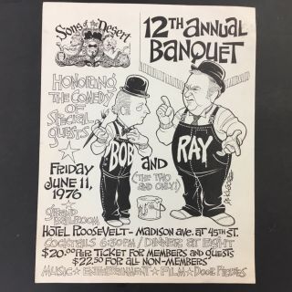 BOB AND RAY SIGNED LETTER & “SONS OF THE DESERT” AL KILGORE BANQUET FLYER AK503 2