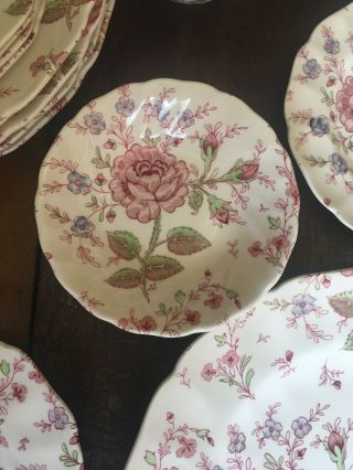 Johnson Brothers 30 Rose Chintz 6 Piece Place Settings For 5 England 4