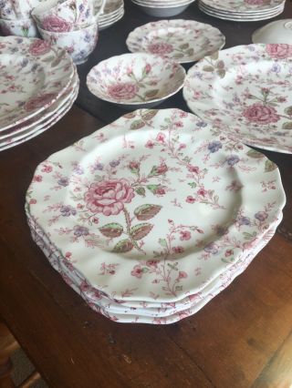 Johnson Brothers 30 Rose Chintz 6 Piece Place Settings For 5 England 8