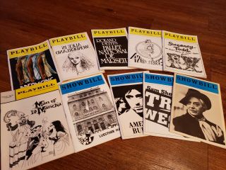 Vintage 10 Playbill And Showbill Mags.