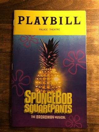 Spongebob Squarepants Playbill August 2018