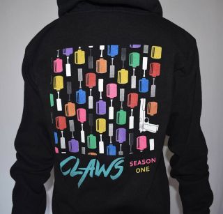 Claws Season One Cast And Crew Hoodie Sweatshirt Nail Polish Graphic M L
