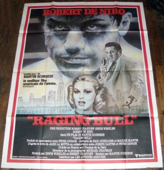 Raging Bull Martin Scorsese Boxing 1980s Robert De Niro Large French Poster