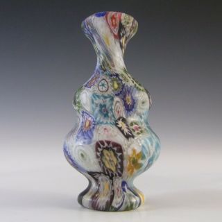 Fratelli Toso Millefiori Canes Murano Multicoloured Glass Vase 3