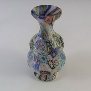 Fratelli Toso Millefiori Canes Murano Multicoloured Glass Vase 5